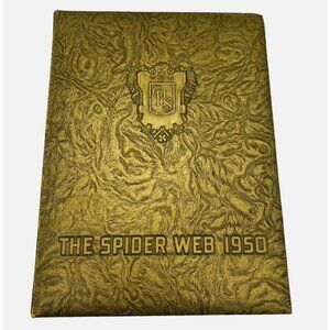 Vintage 1950 The Spider Web Yearbook Concord High School North Carolina